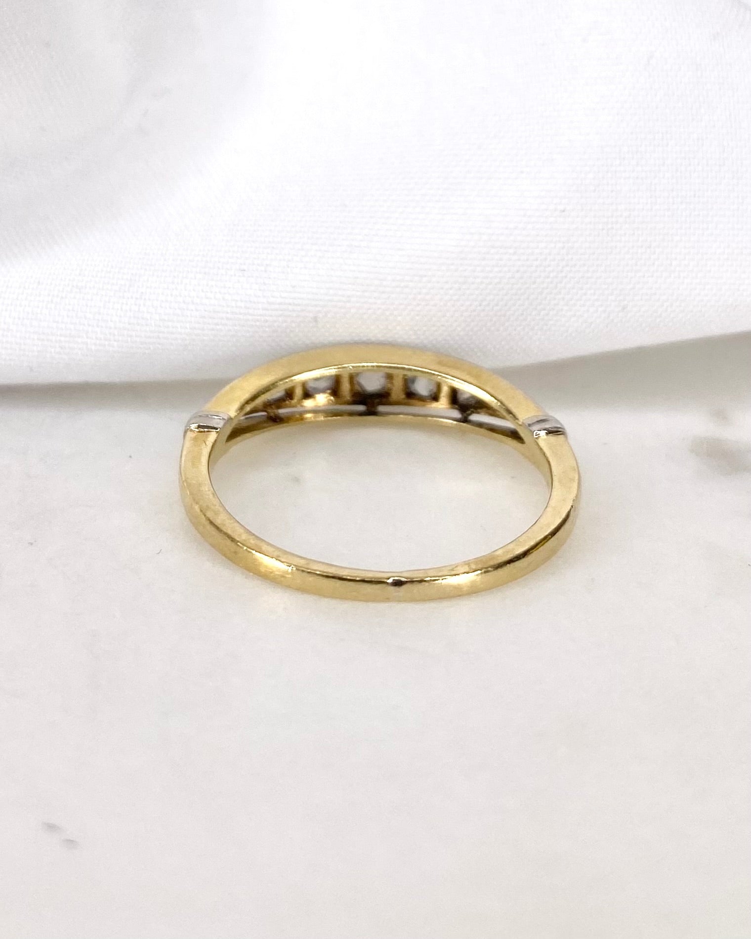 Bague Art Déco Diamants 0.14 carat &quot;Martha&quot;