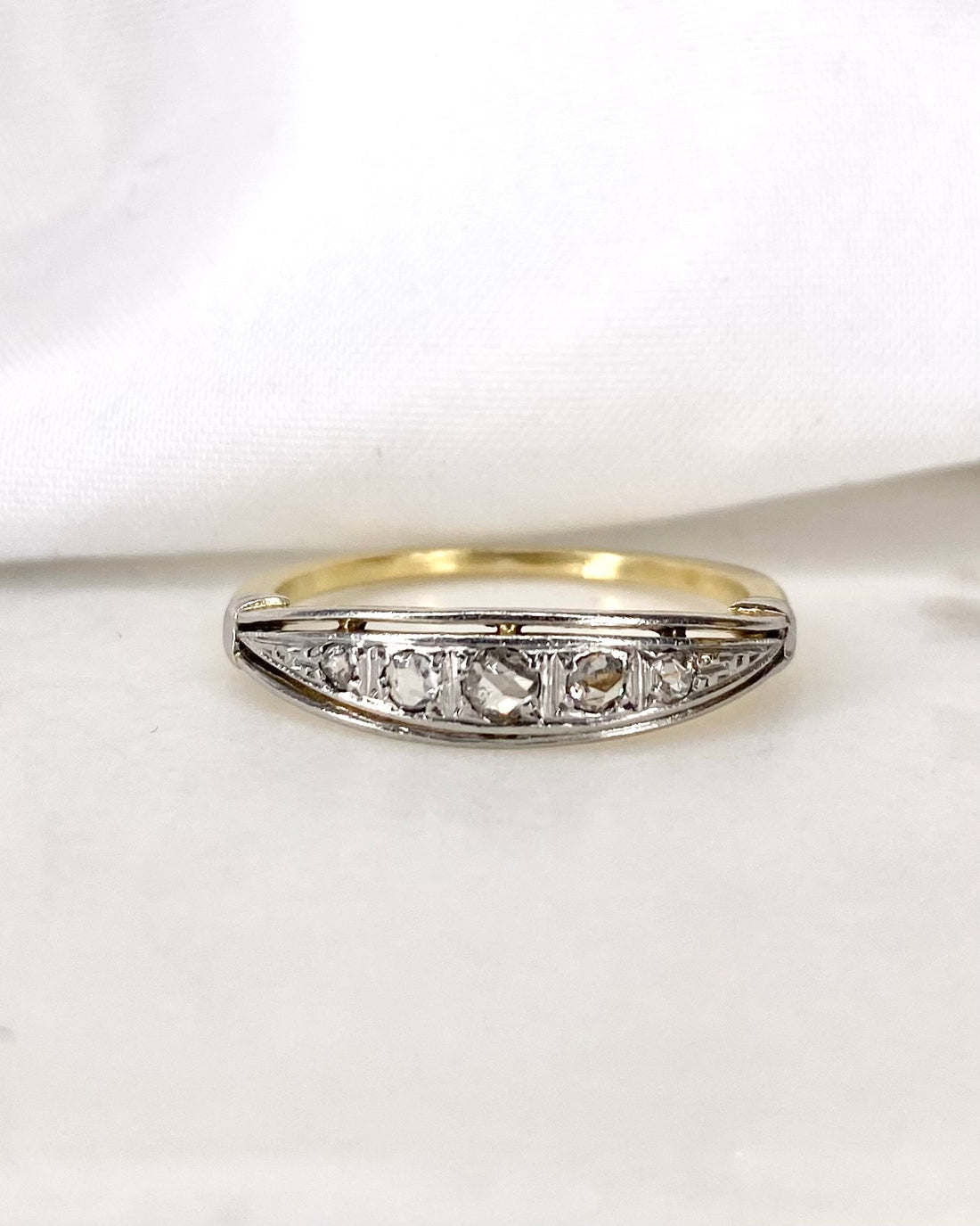 Bague Art Déco Diamants 0.14 carat &quot;Martha&quot;
