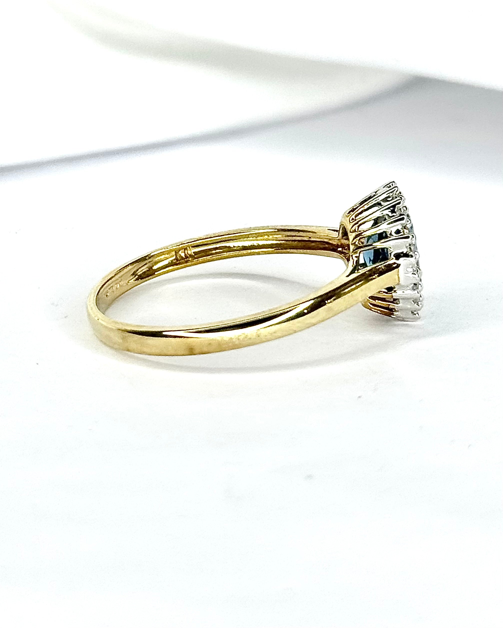 Marguerite Topaz Ring 1.80 carat &amp; Diamonds 0.20 carat "Ambrine"