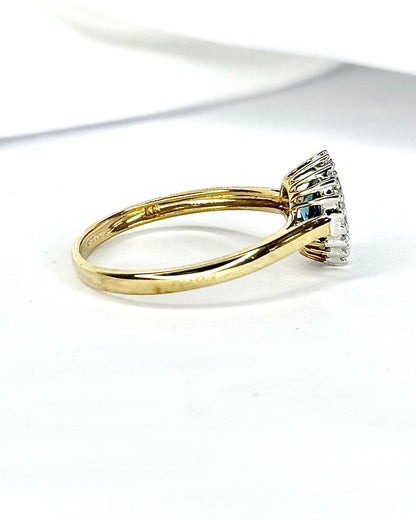 Marguerite Topaz Ring 1.80 carat &amp; Diamonds 0.20 carat "Ambrine"
