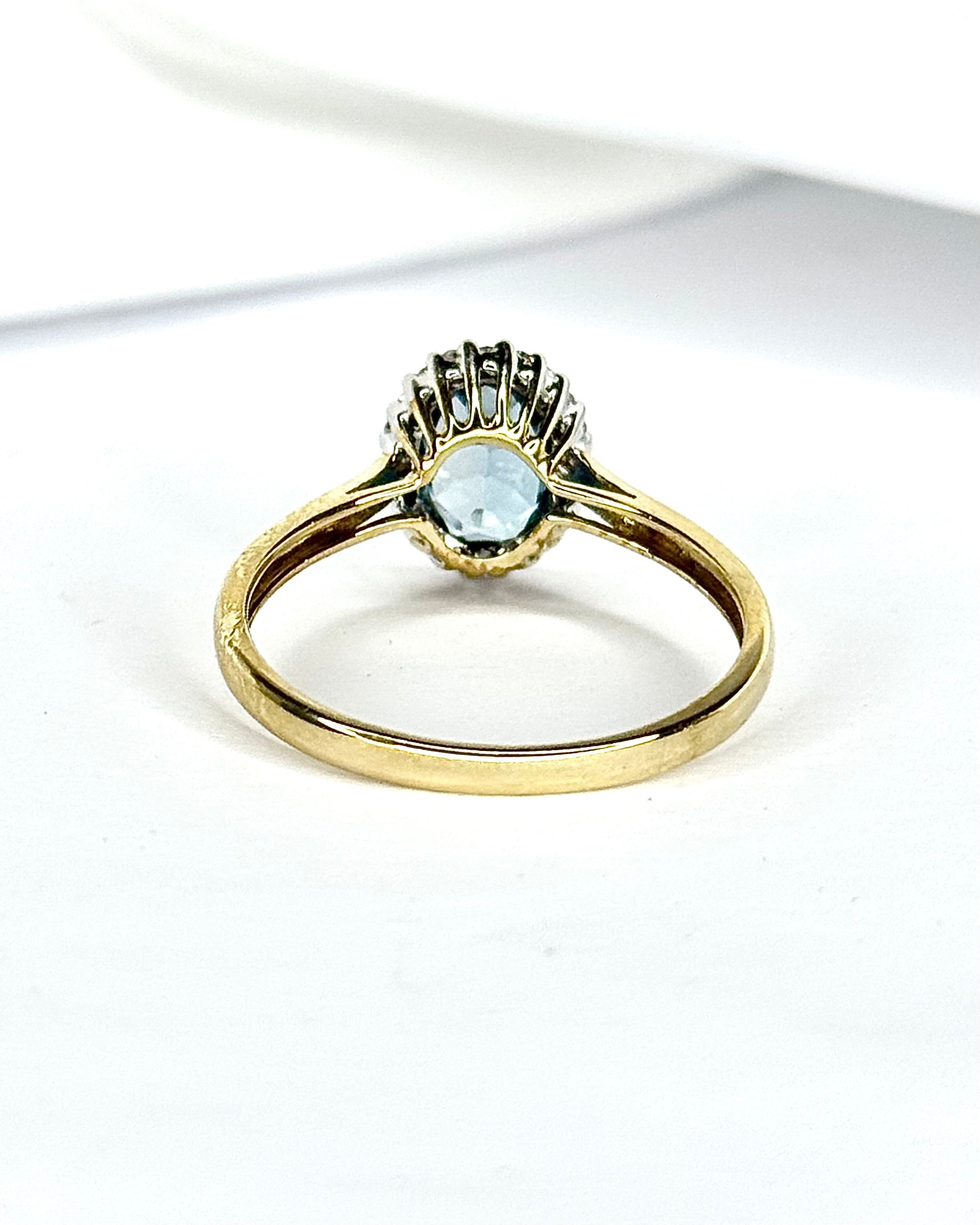 Marguerite Topaz Ring 1.80 carat &amp; Diamonds 0.20 carat "Ambrine"
