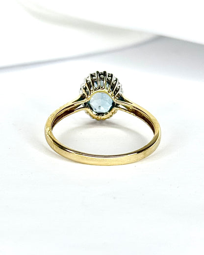 Marguerite Topaz Ring 1.80 carat &amp; Diamonds 0.20 carat "Ambrine"