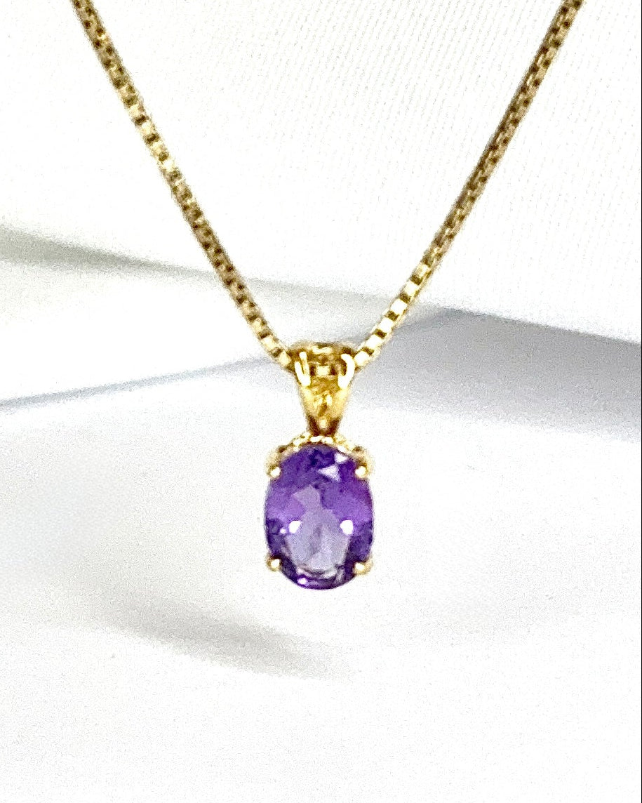Pendentif Améthyste 0.68 carat "Lydie"