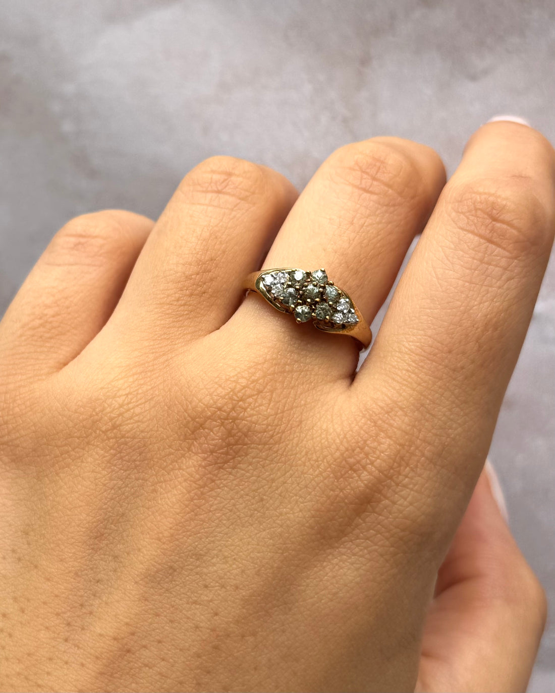 Bague Marguerite Jonc Alexandrites &amp; Diamants "Selena"