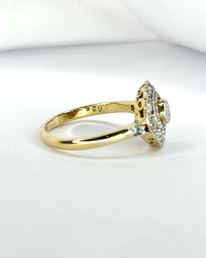 Anillo Art Déco con diamantes "Cynthia"