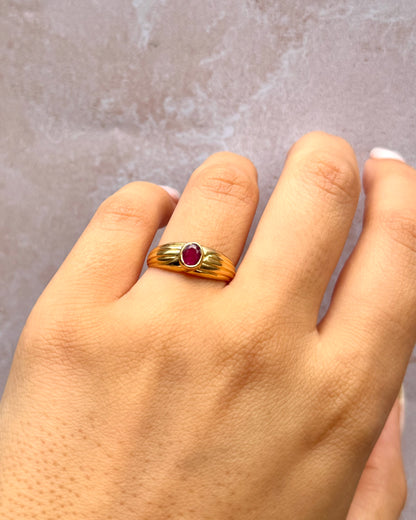Ruby Bangle Ring "Sidney"