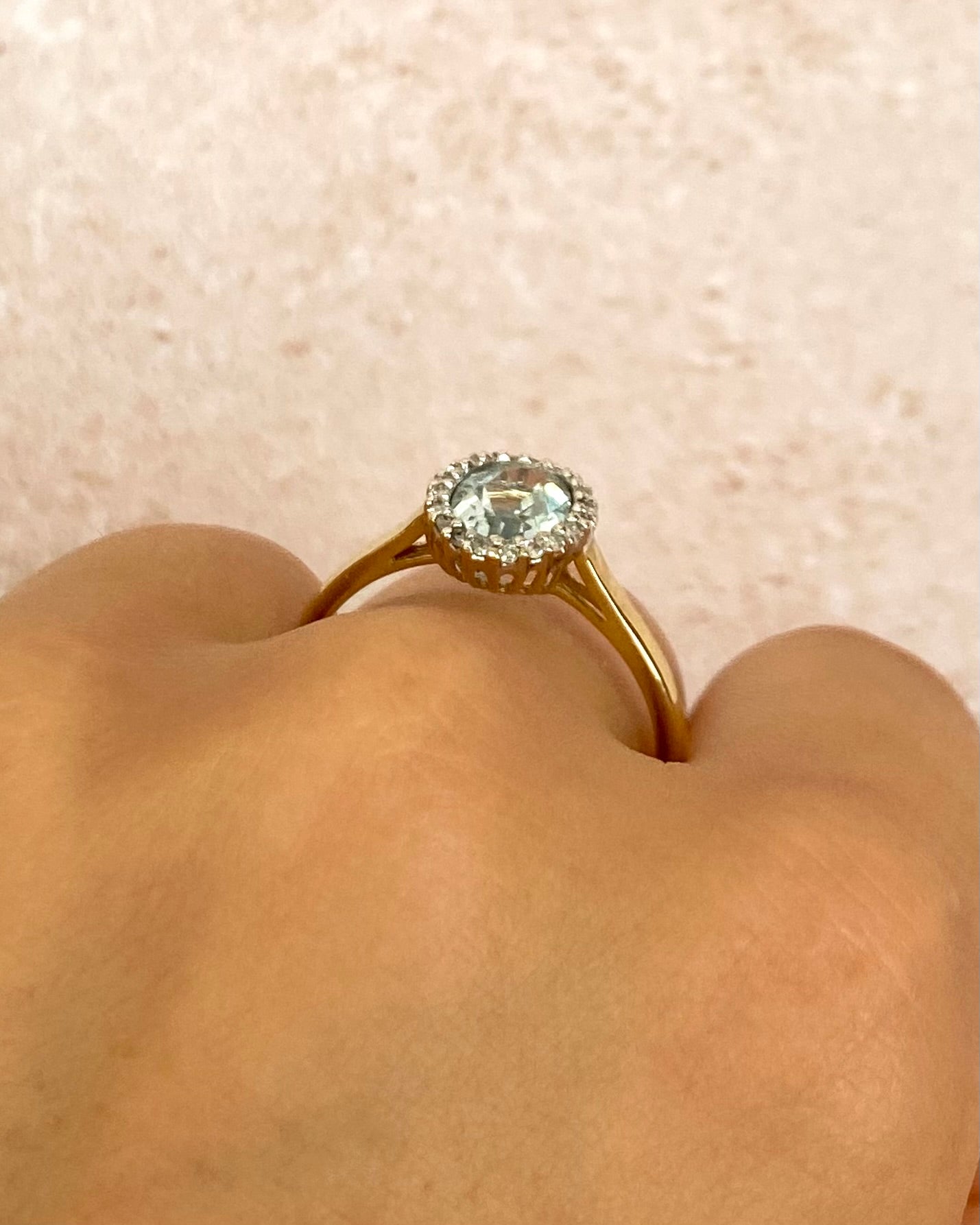 Marguerite Aquamarine 1.05 Carat &amp; Diamonds "Safora" Ring