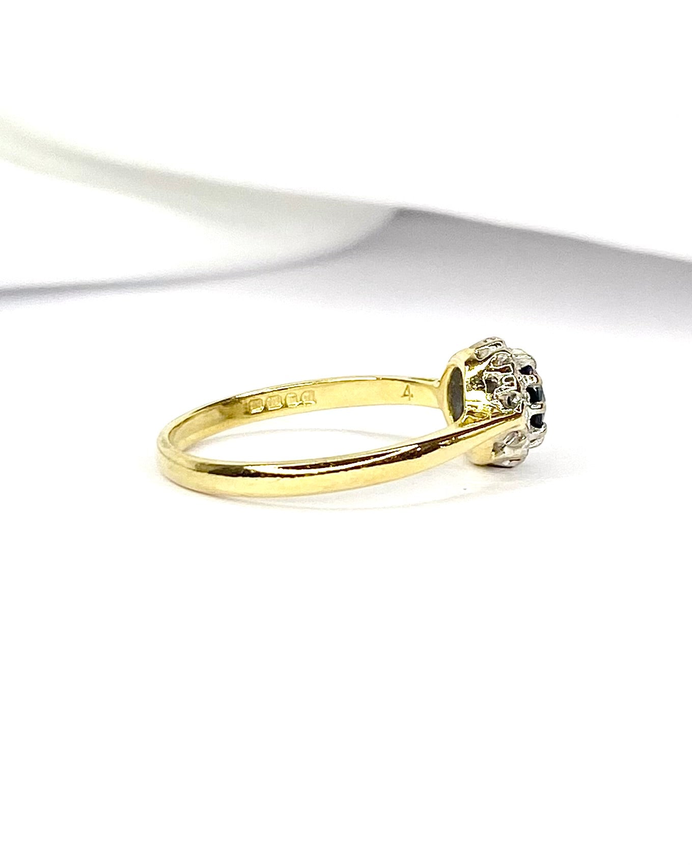 "Florine" Marguerite Sapphire &amp; Diamond Ring