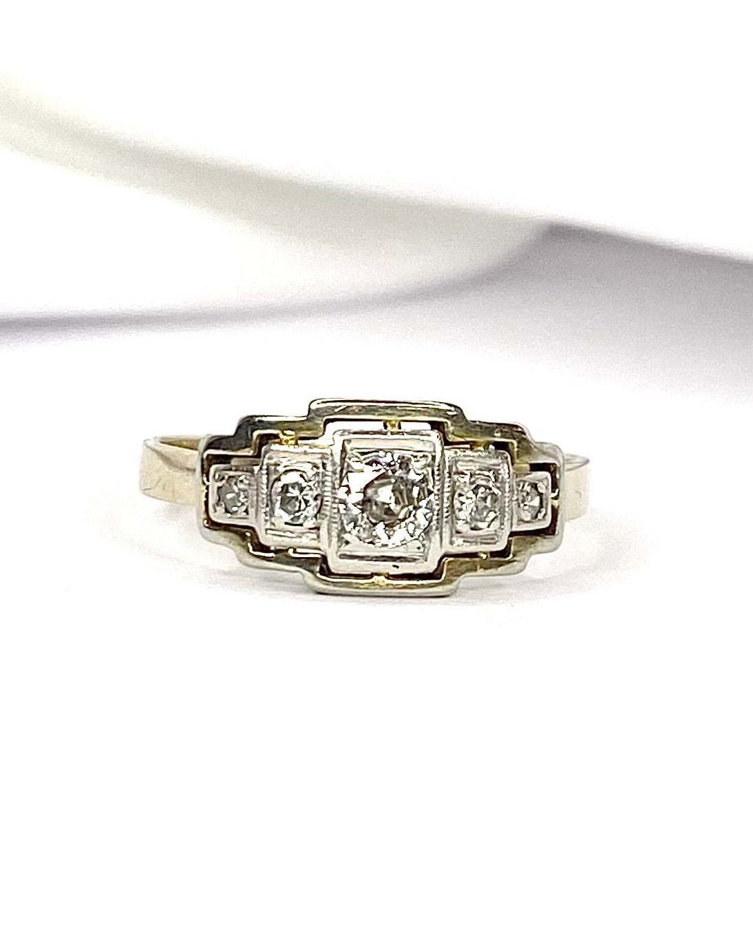 Bague Art-Déco Diamants 0.32 carat "Alina"