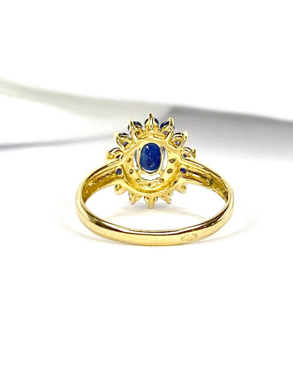 Marguerite Ring with 0.98 Carat Sapphires &amp; Diamonds "Virna"