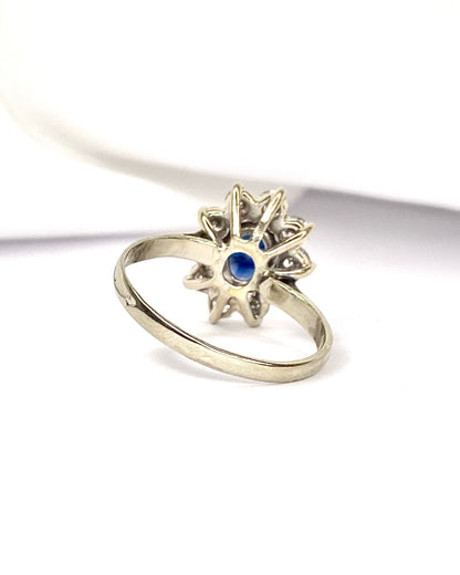 Bague Marguerite Saphir 1.52 carat &amp; Diamants 1 carat "Héloise"