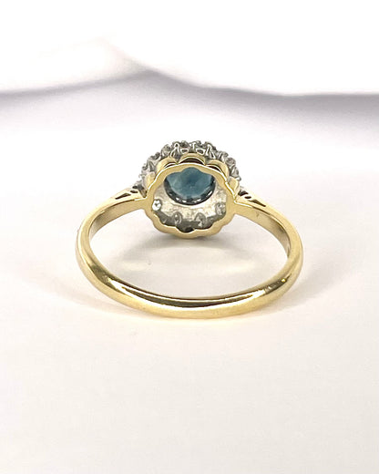 Anillo Marguerite Zafiro 0,80 quilates y diamantes "Célia"
