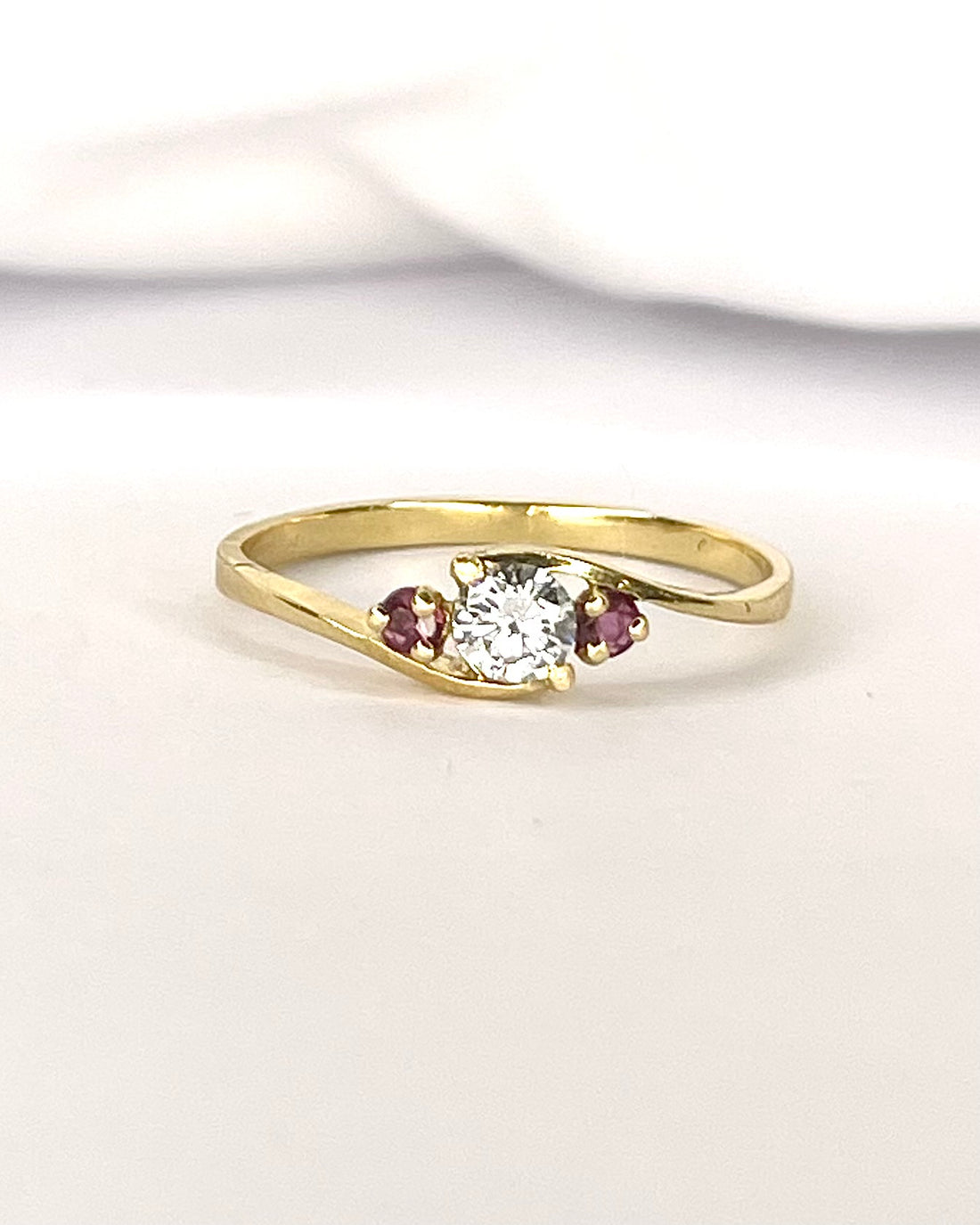 Bague Trilogie Diamant &amp; Rubis "Roxane"