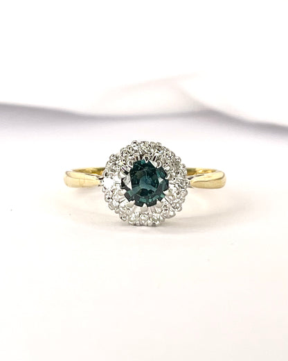 Anillo Marguerite Zafiro 0,80 quilates y diamantes "Célia"