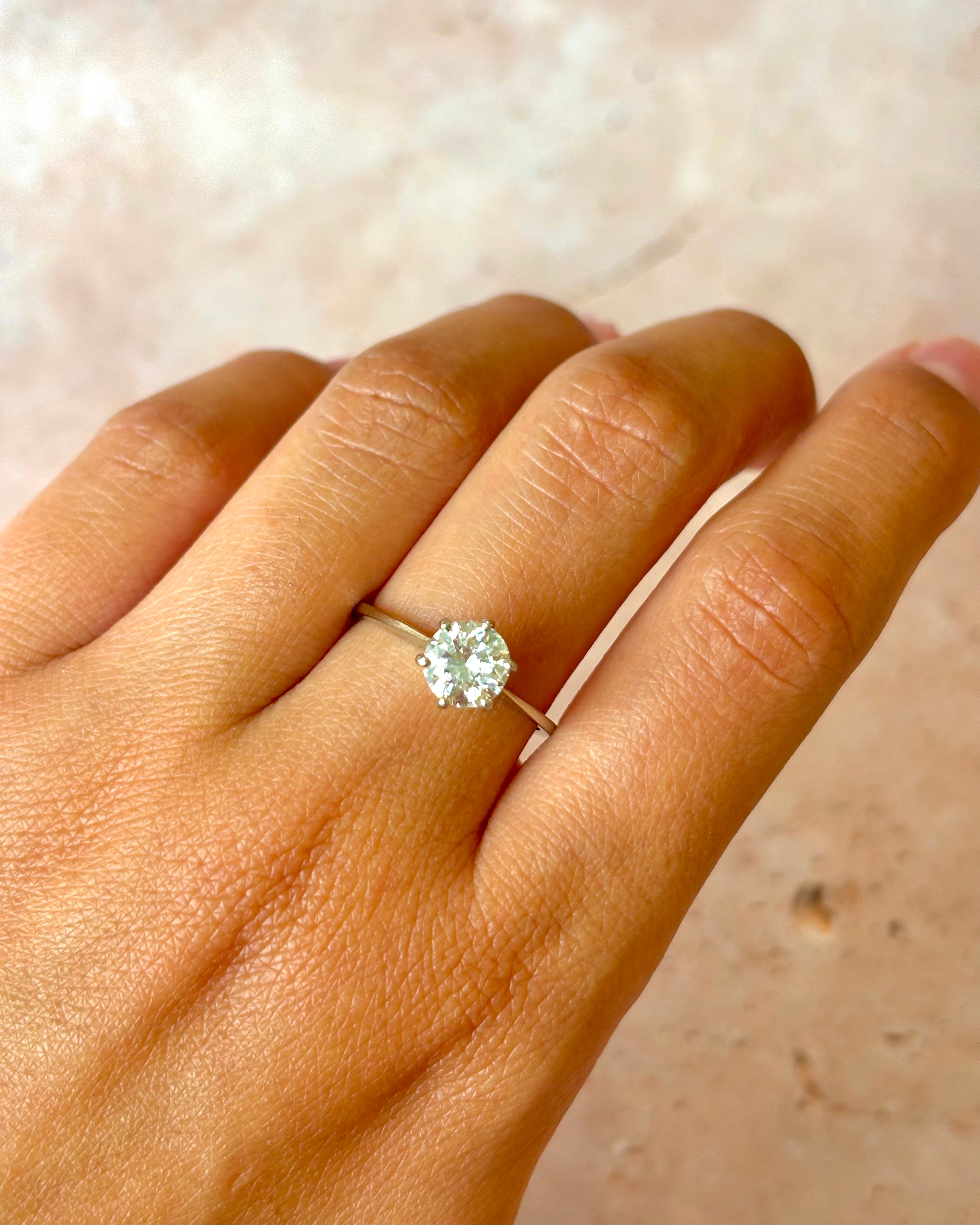 Anillo solitario de diamante 1.20 quilates "Jena"