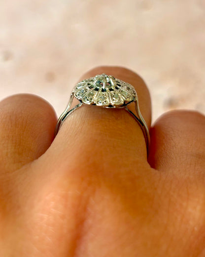 Bague Marguerite Art-Déco Diamants "Noelle"