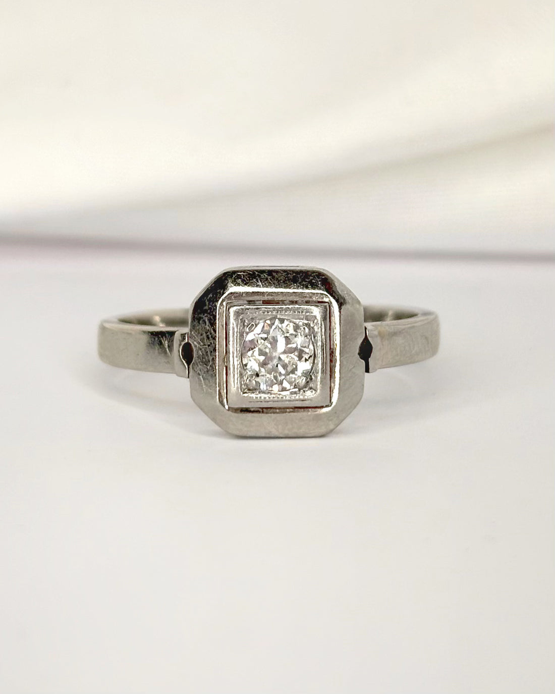 Bague Art Déco Diamant 0.22 carat "Enera"