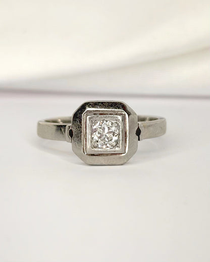 Anillo Art Déco con diamante de 0,22 quilates "Enera"