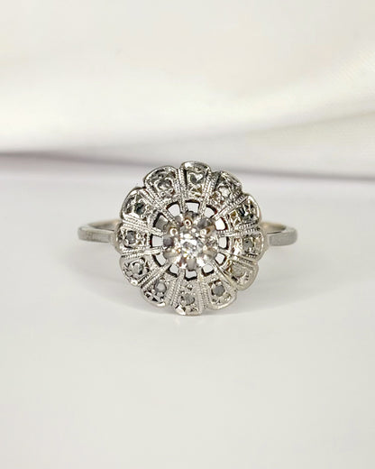 Bague Marguerite Art-Déco Diamants "Noelle"