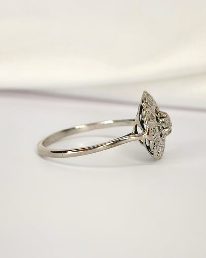 Bague Marguerite Art-Déco Diamants "Noelle"
