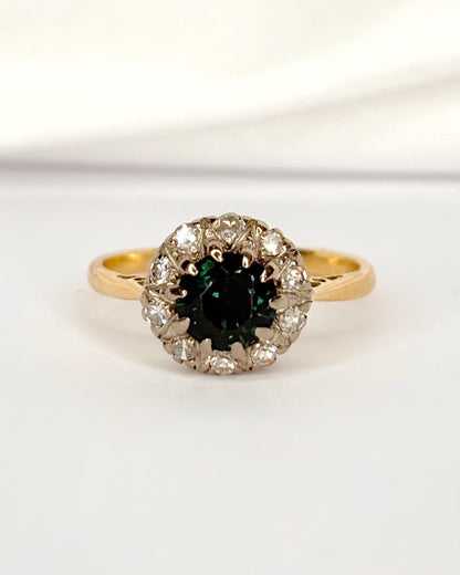Anillo Marguerite Zafiro 1 quilate y Diamantes 0,20 quilates "Marilou"