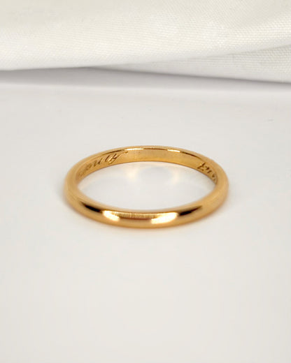 18-carat Yellow Gold Wedding Band 1.8 mm "Aloys"