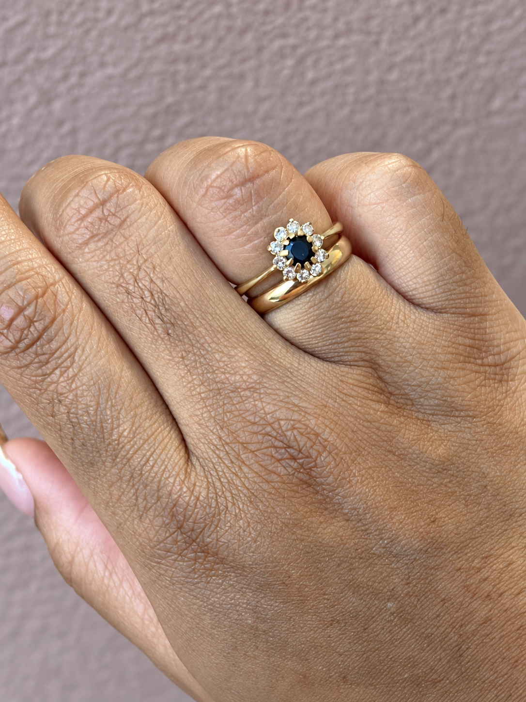 Bague Marguerite Saphir 0.57 carat &amp; Diamants "Margaux"