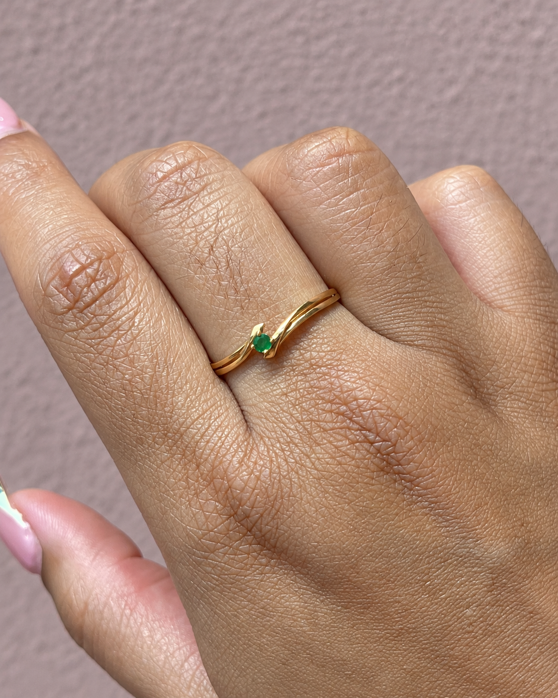 Anillo solitario Esmeralda «Sylvia»