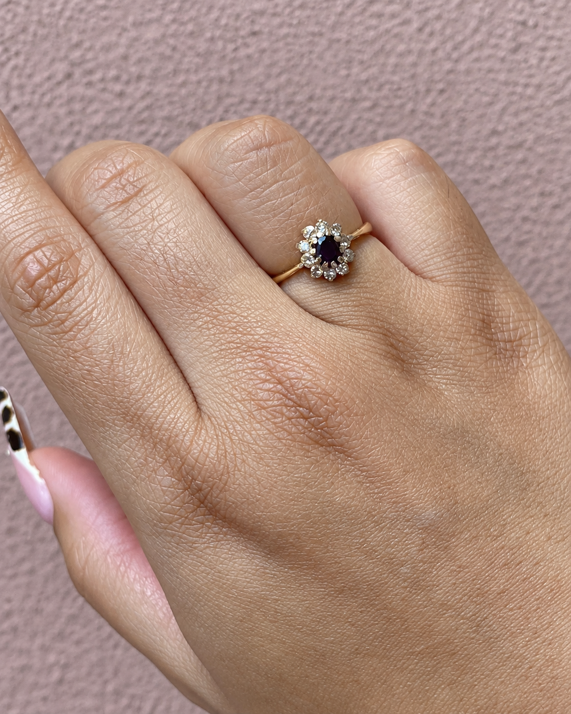 Bague Marguerite Saphir 0.57 carat &amp; Diamants "Margaux"