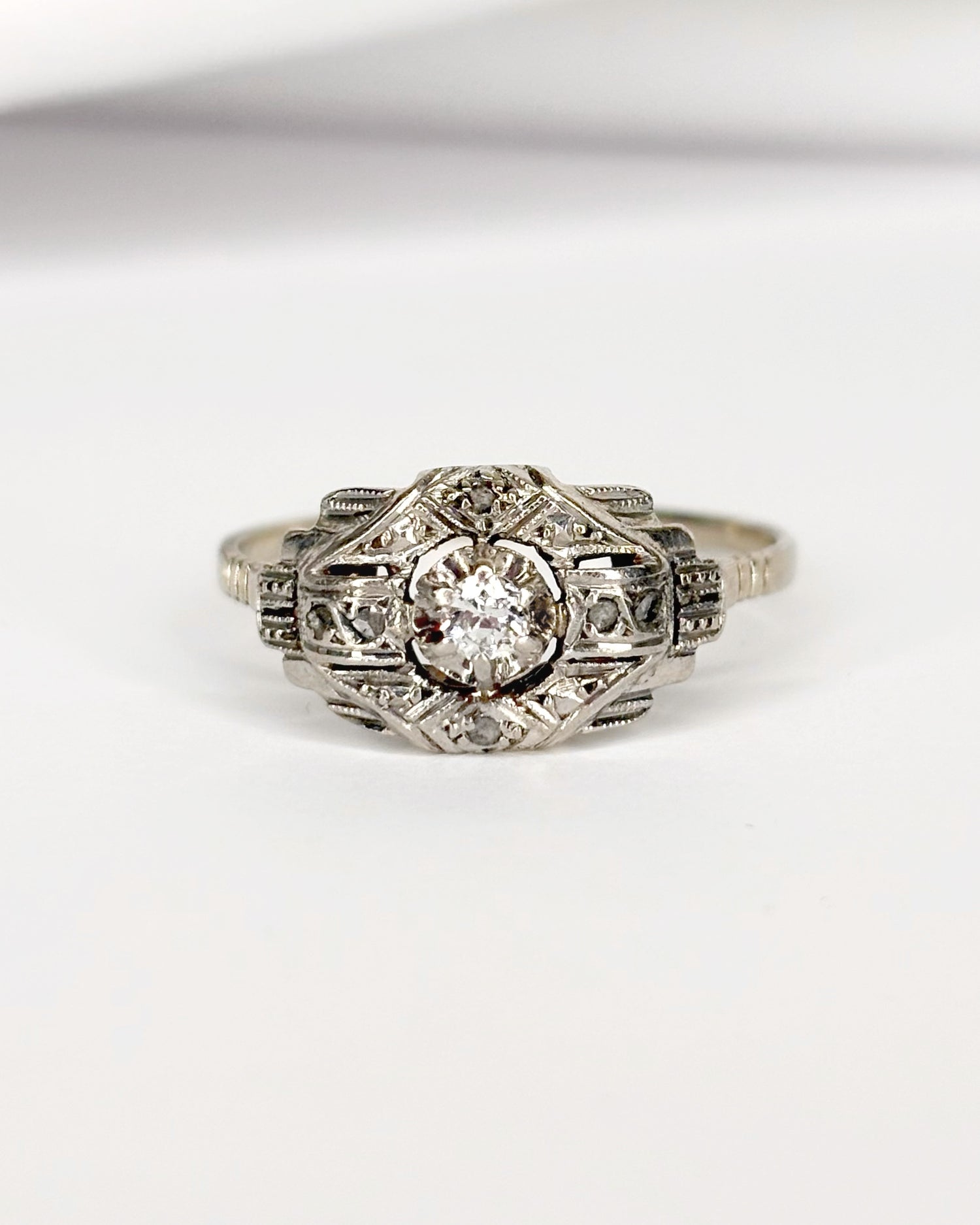 Bague Art-Déco 7 Diamants "Robina"