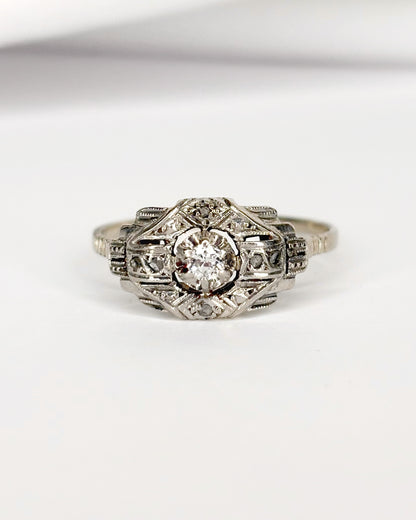 Bague Art-Déco 7 Diamants "Robina"