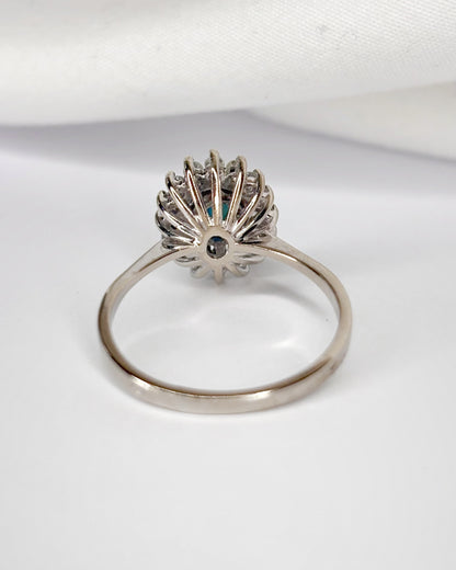 Anillo Marguerite Zafiro 0,90 quilates y Diamantes 0,32 quilates "Thaïs"