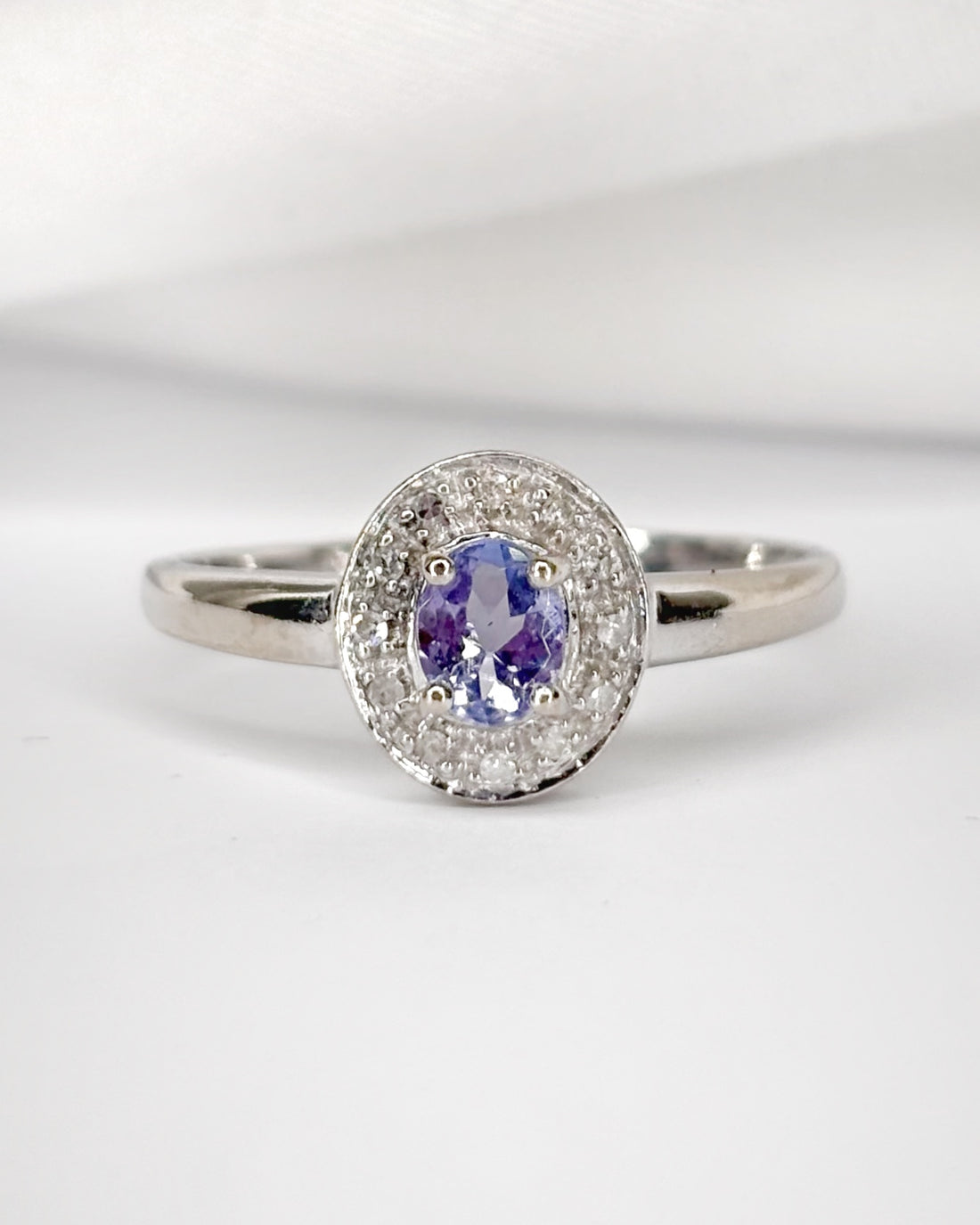 Bague Marguerite Tanzanite &amp; Diamant "Louna"