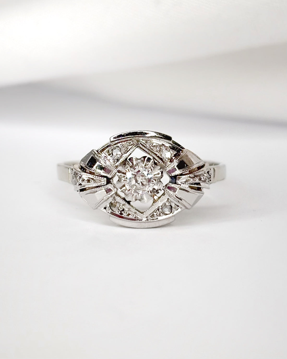 Bague Art-Déco Diamants "Isolde" - Elliade Paris