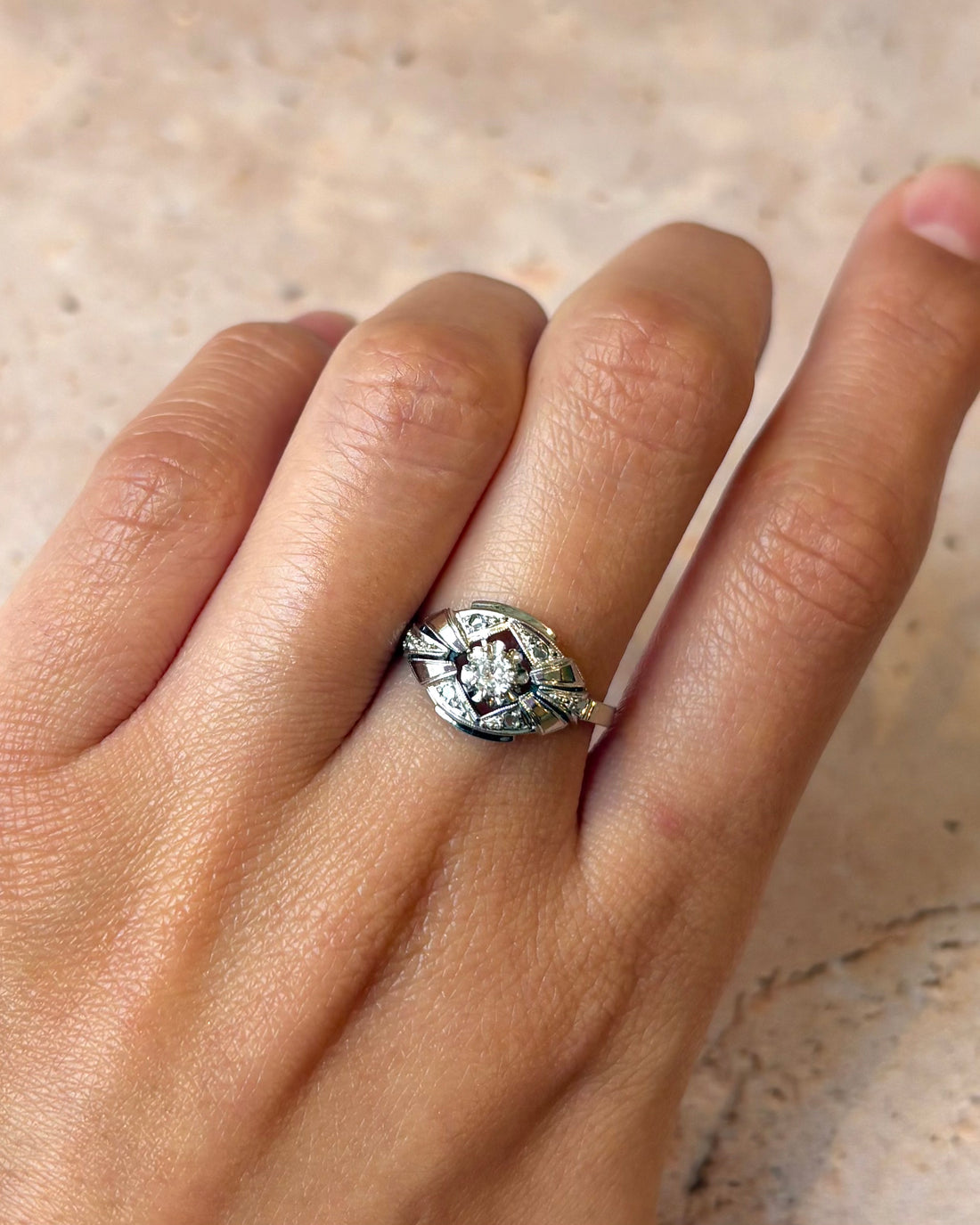 Bague Art-Déco Diamants "Isolde" - Elliade Paris