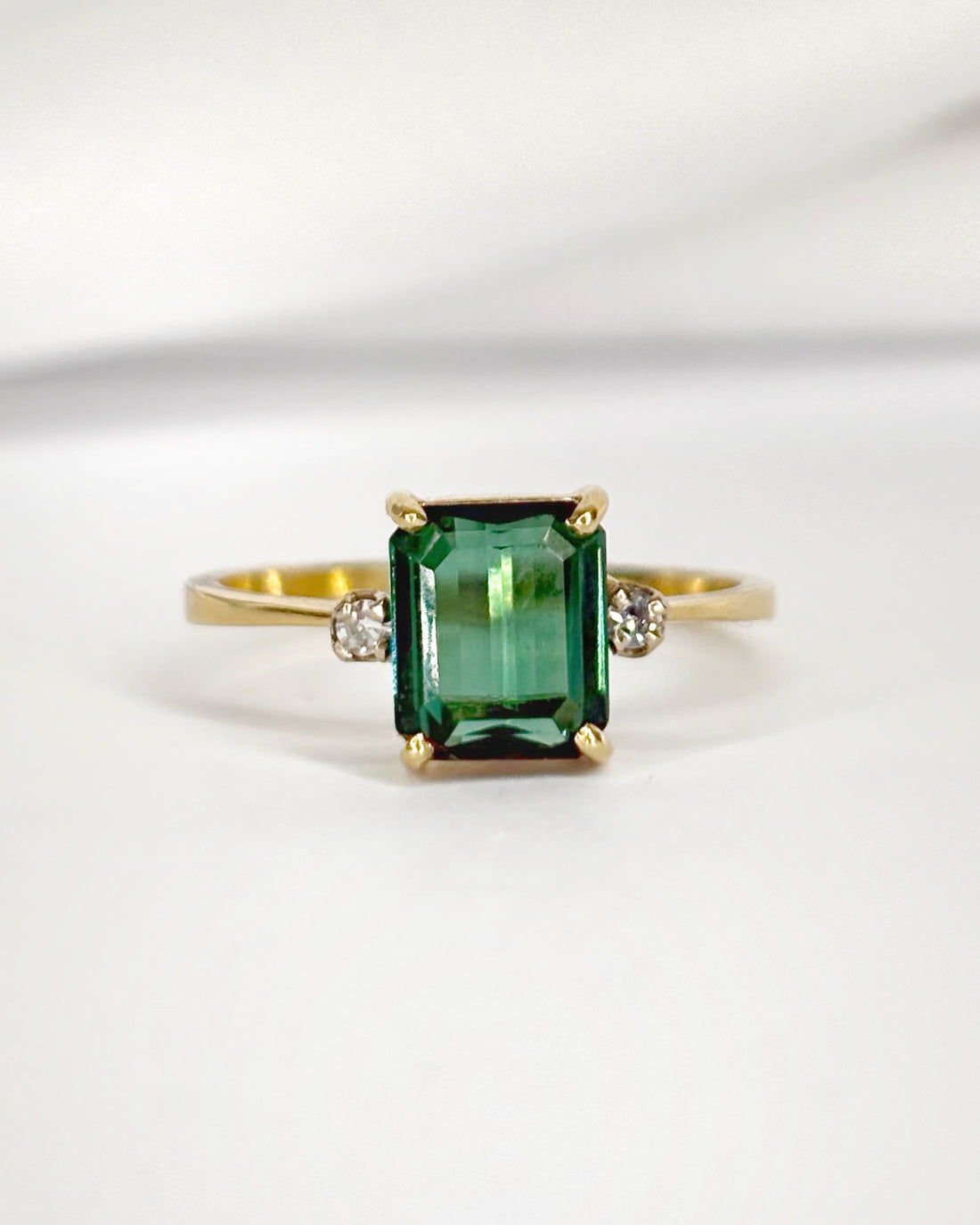 Bague Trilogie Tourmaline 1.40 carat &amp; Diamants "Sarah"