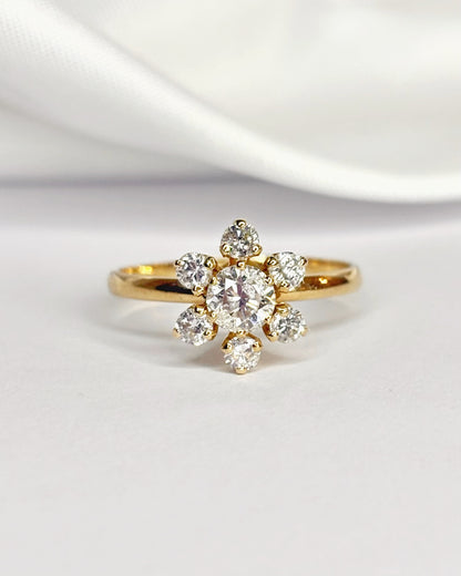 Bague Marguerite Diamants 0.68 carat "Océane"