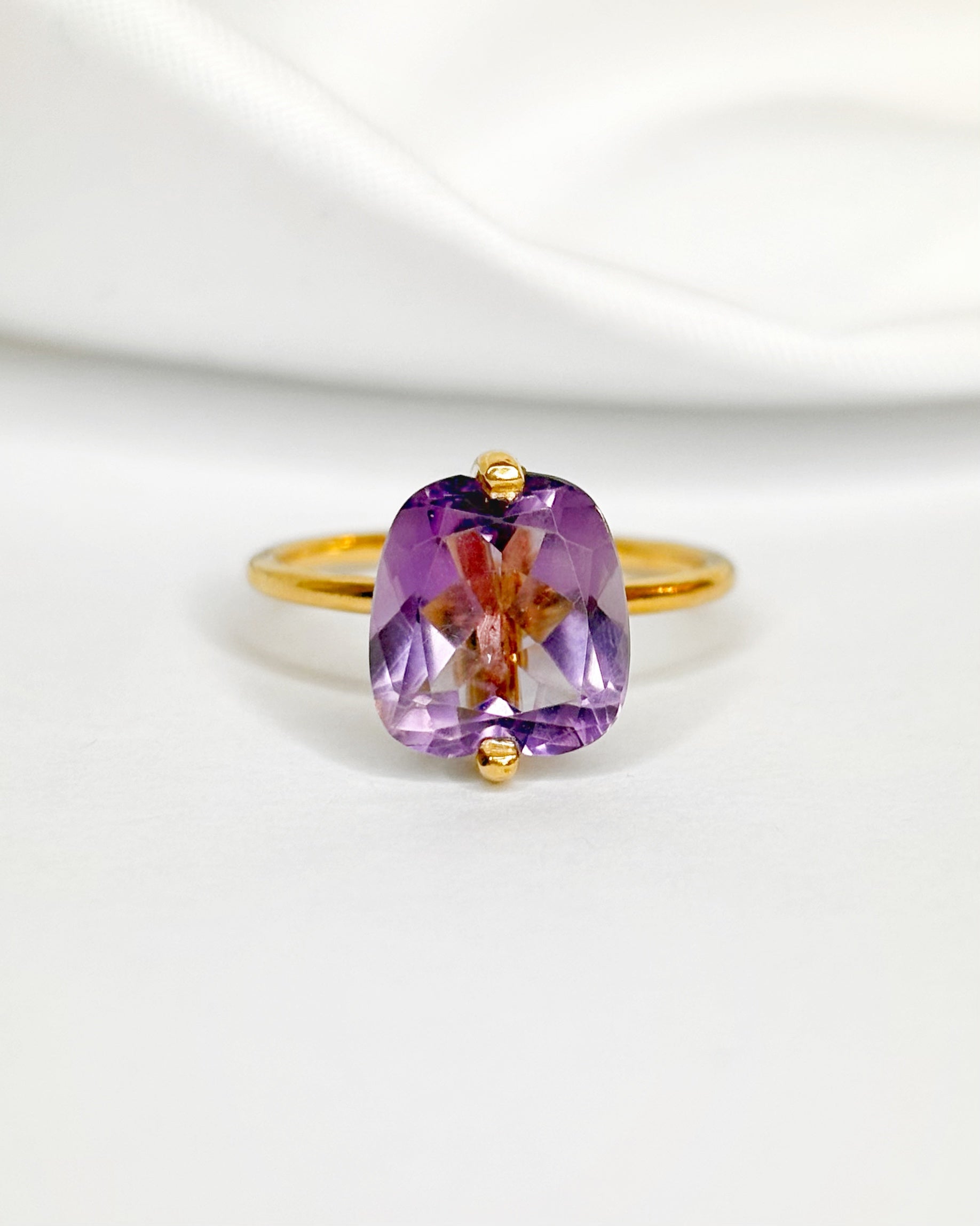 Bague Solitaire Améthyste 4 carats "Maïtena"