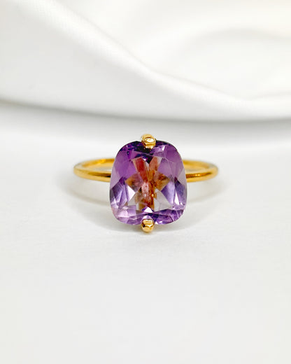 Bague Solitaire Améthyste 4 carats "Maïtena"