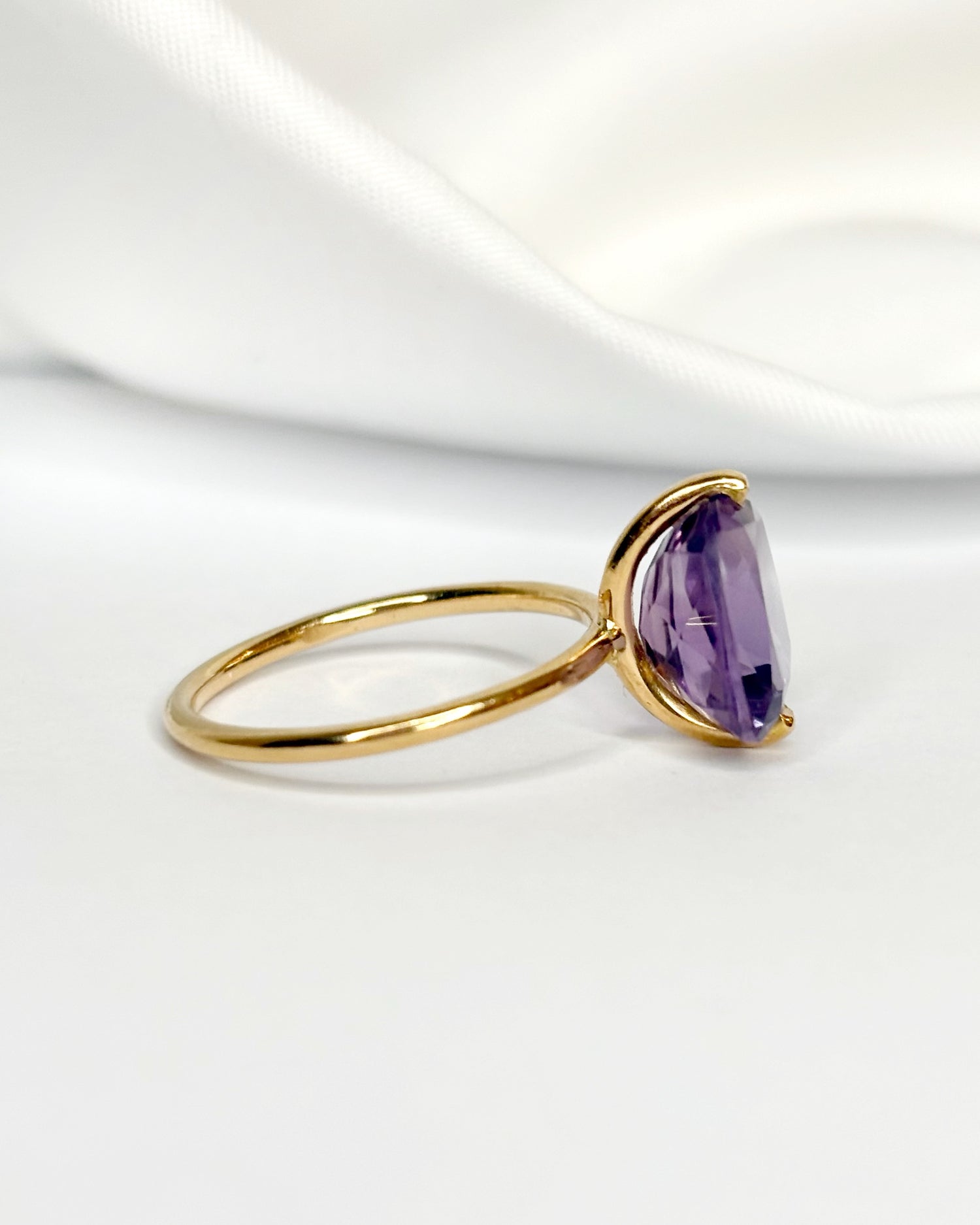 Bague Solitaire Améthyste 4 carats "Maïtena"