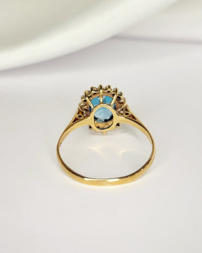 Bague Marguerite Topaze 1.70 carat &amp; Diamants "Livia"