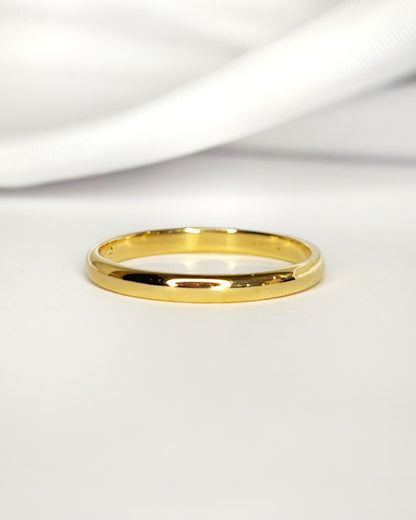 18-Carat Yellow Gold Wedding Band 2.4 mm "Line"