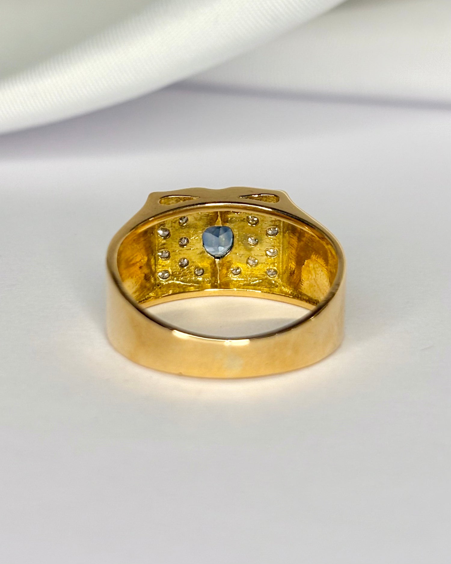 Bague Chevalière Saphir &amp; Diamants "Alexia"
