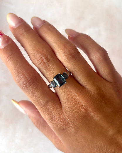 Bague Trilogie Tourmaline 2.05 carats &amp; Diamants "Grace"