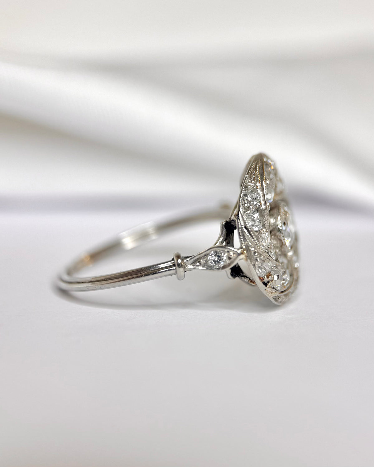 Fiona Art Deco Diamond Cluster Ring 0.77 carat