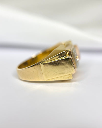 “Aisha” Diamond &amp; 18-karat Gold Tank Ring, 6,08g