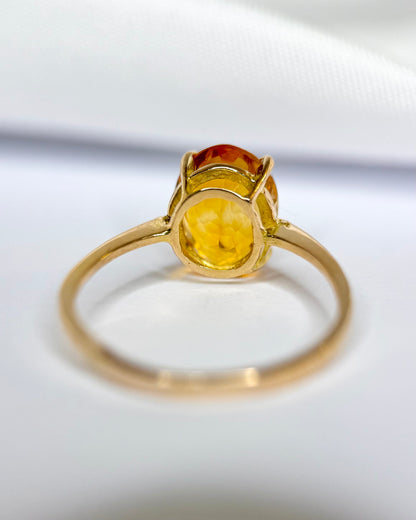 Citrine Cocktail Ring 2.15 carats &amp; Gold "Francine"