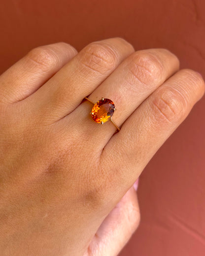 Citrine Cocktail Ring 2.15 carats &amp; Gold "Francine"