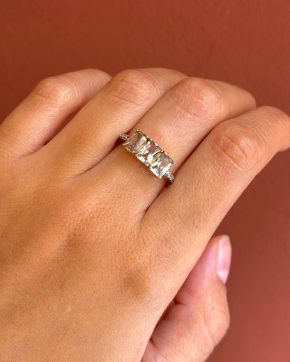 Bague Rivière Zultanites 1.65 carat &amp; Diamants "Leanne"