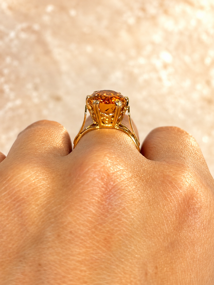 Bague Cocktail Citrine 3.60 carats &amp; or"Cyrielle"